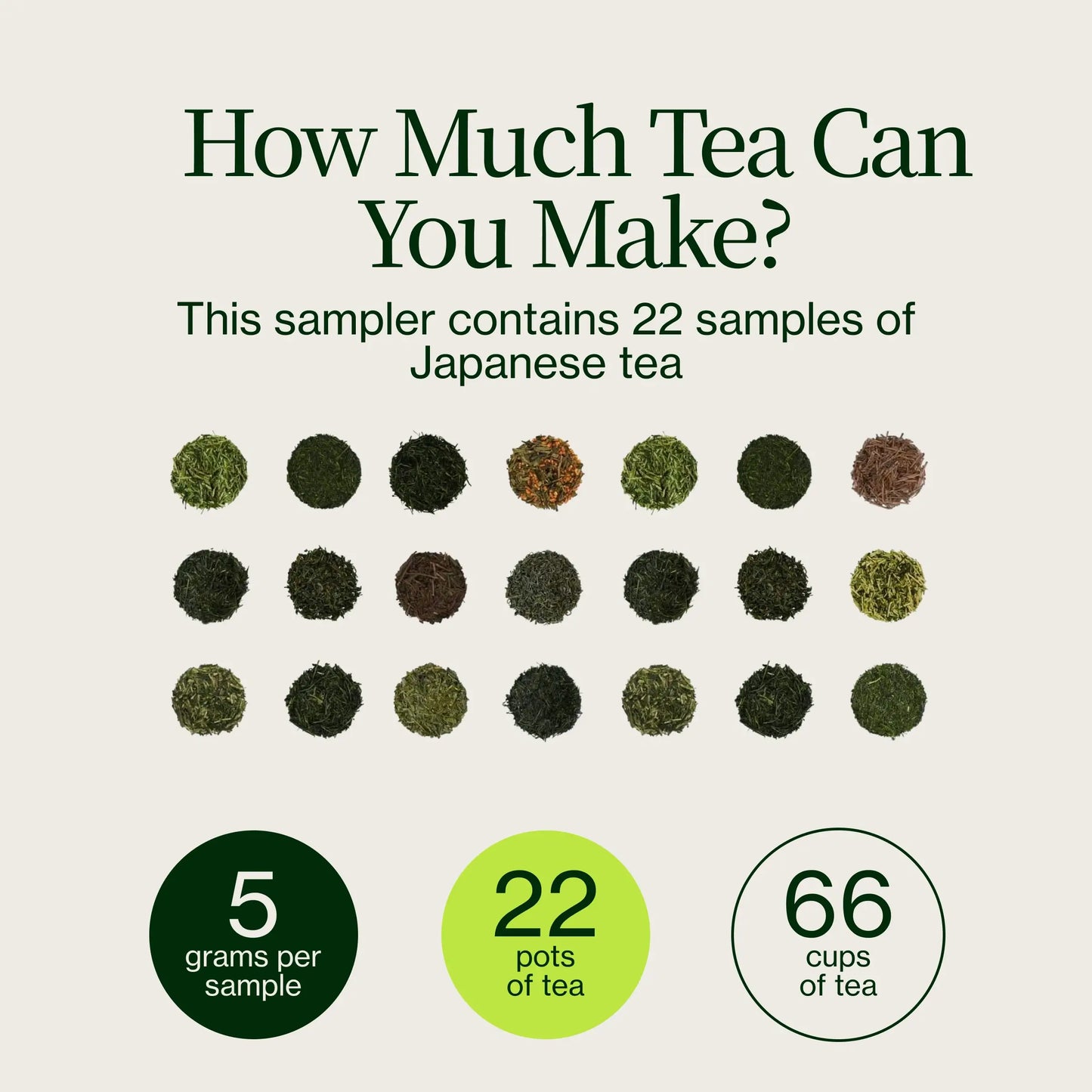 22 Tea Samples With Teapot