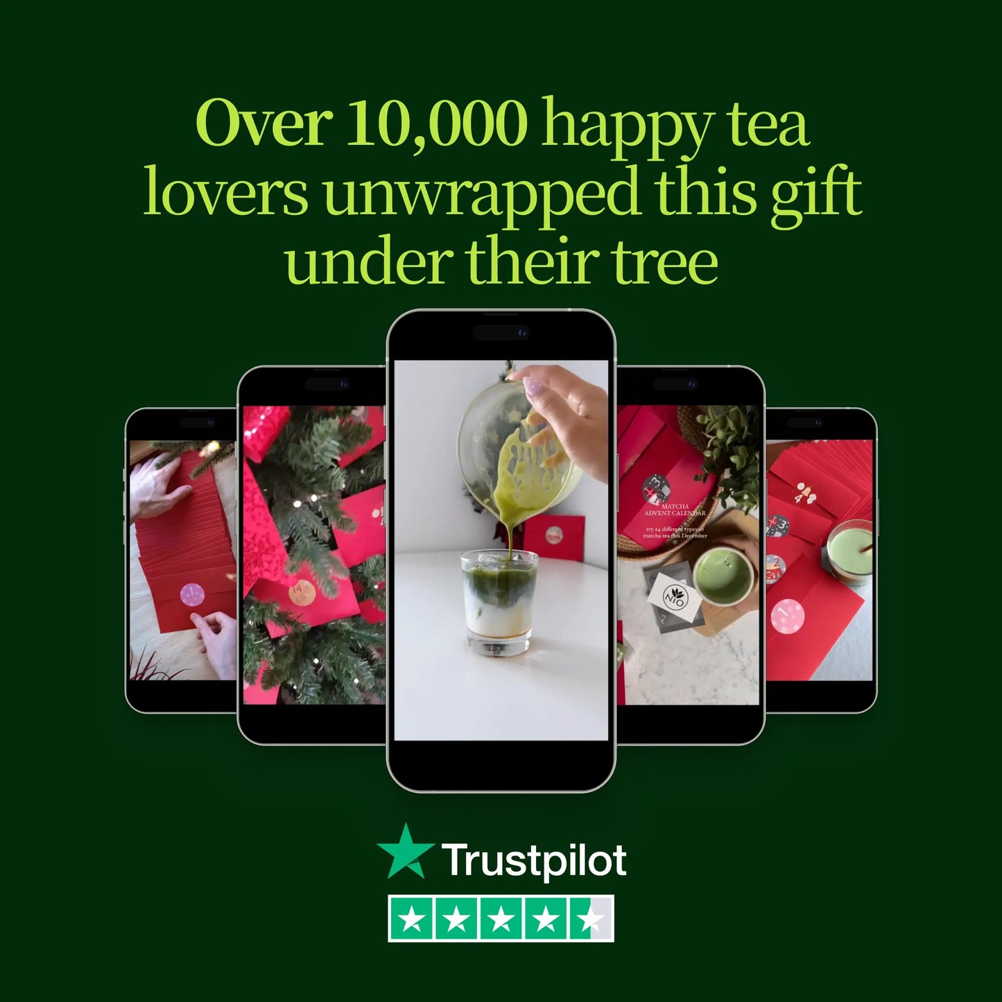 Matcha Tea Advent Calendar 2025 with Whisk, Chawan and Chashaku