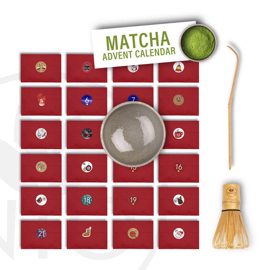 Matcha Tea Advent Calendar 2024 with Whisk, Chawan and Chashaku